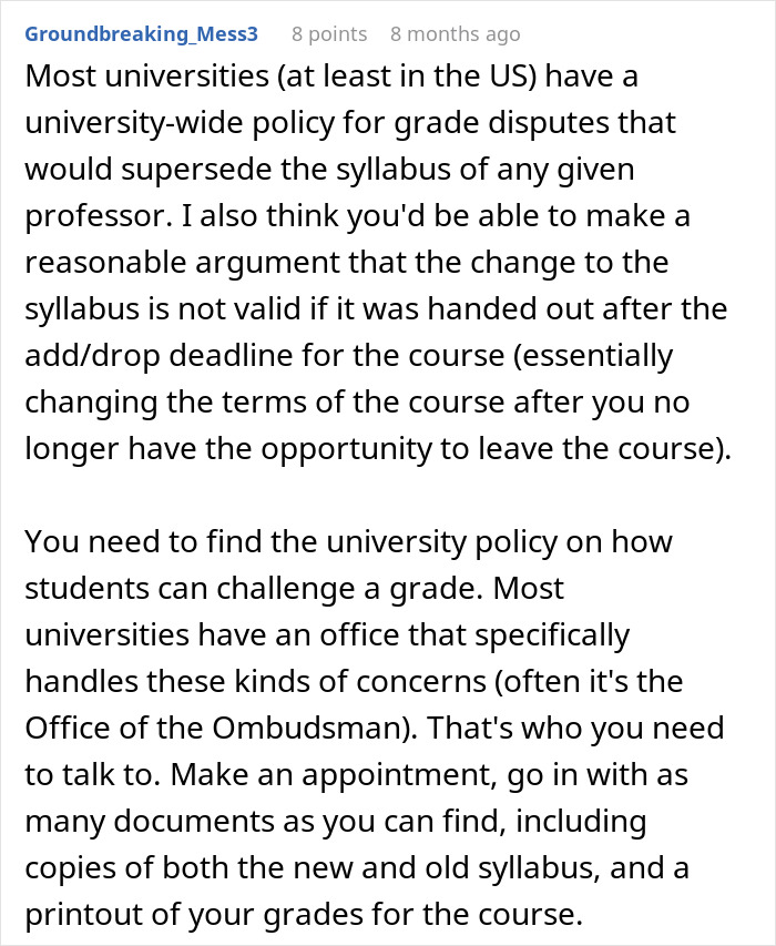 Screenshot of an online discussion with students pushing back after professor enforces phone rule without warning.