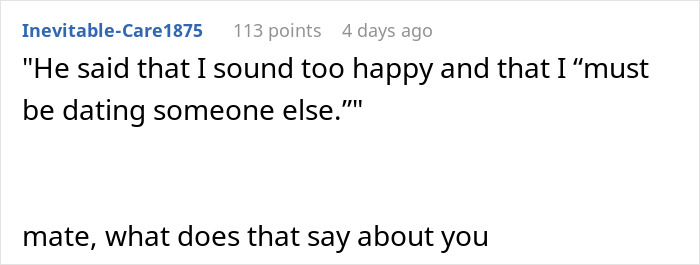 Screenshot of an online comment discussing confidence and medicine in a personal relationship conflict. Screenshot of an online comment discussing confidence and medicine in a personal relationship conflict.