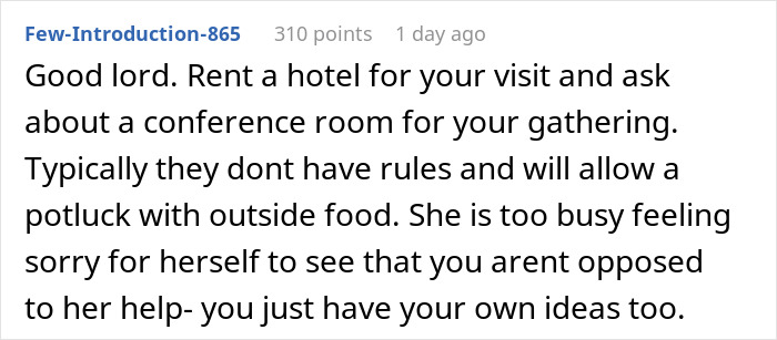 Screenshot of a forum comment discussing a mother-in-law&rsquo;s tantrum over her inappropriate baby shower idea being rejected.