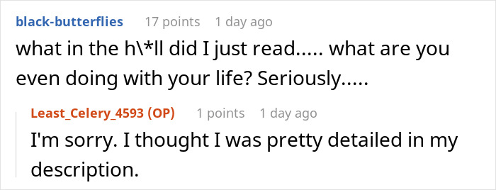 Screenshot of a Reddit conversation about a man offering to raise his pregnant ex&rsquo;s baby while his girlfriend walks away from the situation.