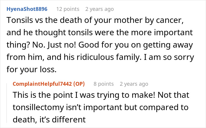 Screenshot of online discussion showing a wife&rsquo;s frustration with husband and in-laws&rsquo; rudeness and plans to hire a divorce lawyer.