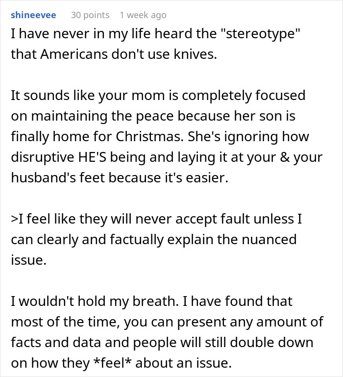 Woman appalled by mom who enables chauvinist brother and gaslights her, causing family drama and tension.