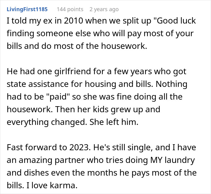 Alt text:
Text post about a wife deciding to live life like her husband, causing him to get frustrated and fuming.