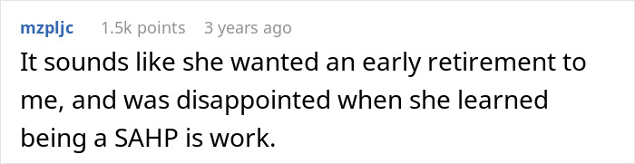 Man Annoyed After Wife Struggles With Being SAHM For 3YO, As He Did It For 25 Years With 4 Kids