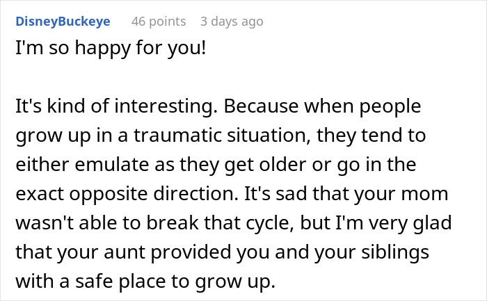 Screenshot of a heartfelt online comment about feeling burned out managing chores and school and family struggles.