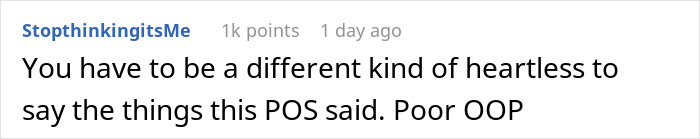 Screenshot of an online comment mocking a teen for not liking superhero stuff before learning it&rsquo;s grief-related.