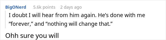 Screenshot of an online comment discussing a boyfriend fearing golddiggers with a casual tone in a forum thread.