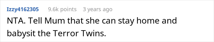 Screenshot of a Reddit comment about a mom forcing inclusion of sister&rsquo;s unruly kids at a bride-to-be&rsquo;s wedding.