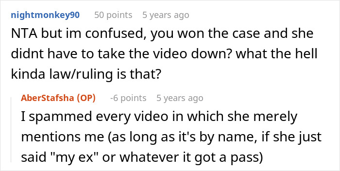 Alt text: Online discussion about a YouTuber lying about ex for clout and facing consequences including loss of followers and money.