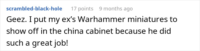 Man plays video games and buys Star Wars figures in secret, hiding his hobbies from his wife after she banned them.