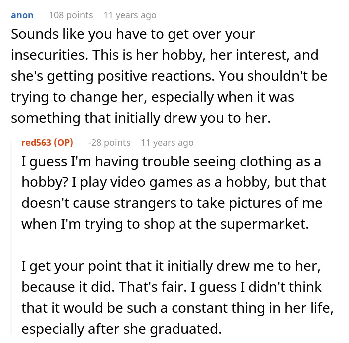 Commenter discusses ex-GF&rsquo;s princess syndrome and insecurities, reflecting on the impact years after breakup.