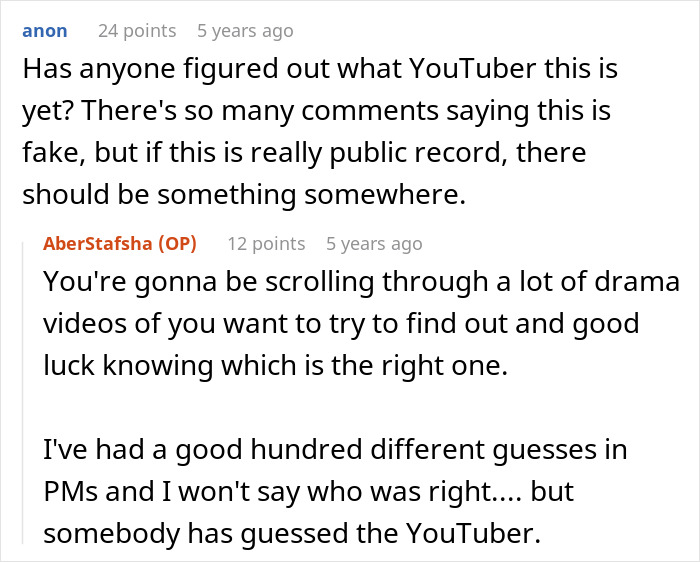 Screenshot of a forum discussion about a YouTuber lies about ex for clout and the resulting loss of fame and followers.