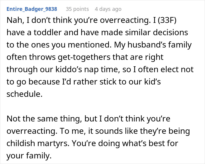 Comment discussing in-laws refusing to prioritize grandchild safety, leading to a ban from babysitting. Comment discussing in-laws refusing to prioritize grandchild safety, leading to a ban from babysitting.