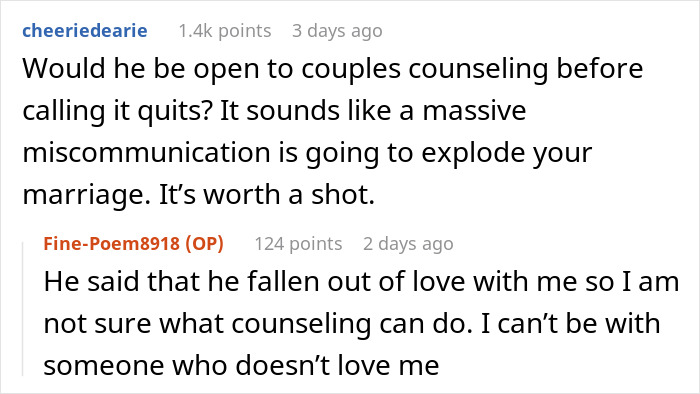 Screenshot of an online forum where a woman vents about her husband leaving her despite trusting him and not being jealous.