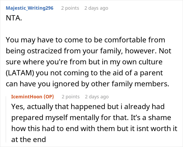 Screenshot of a Reddit conversation discussing a mom in $37K debt and her daughter refusing to sell inherited home. Screenshot of a Reddit conversation discussing a mom in $37K debt and her daughter refusing to sell inherited home.