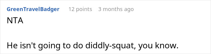 Screenshot of an online comment discussing relationship energy between a woman and her boyfriend in a casual tone. Screenshot of an online comment discussing relationship energy between a woman and her boyfriend in a casual tone.