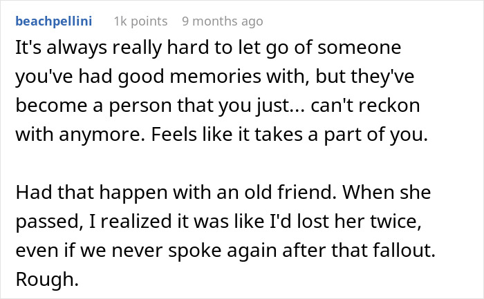 Screenshot of a heartfelt Reddit comment discussing emotional struggle with relationships and feeling torn between a husband and mother-in-law.