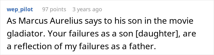 Comment about a dad reflecting on his perceived failures with his children and feeling responsible as a father. Comment about a dad reflecting on his perceived failures with his children and feeling responsible as a father.
