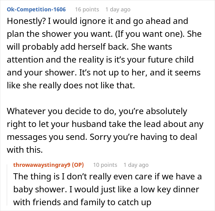 MIL throws tantrum after her inappropriate baby shower idea is rejected by future parents planning their event.
