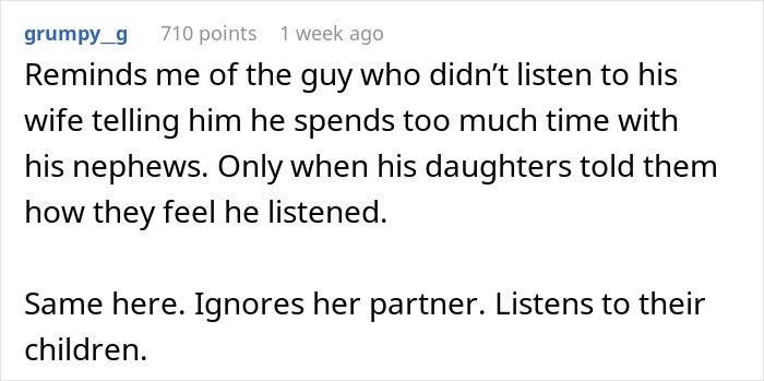 Screenshot of Reddit comment about man suspects wife up to something, noting red flags as she spends time with her friend