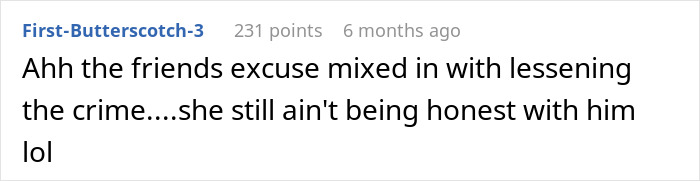 Screenshot of a Reddit comment discussing a man snooping on his wife&rsquo;s conversation about her infidelity with her sister.