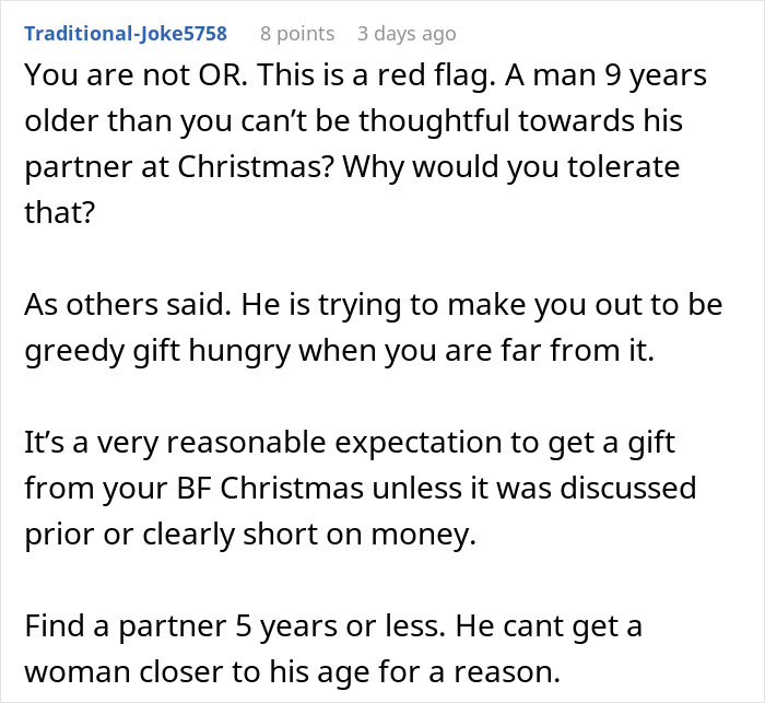 Man fails to buy Christmas presents for girlfriend and claims the holiday just sneaked up on him in relationship debate.