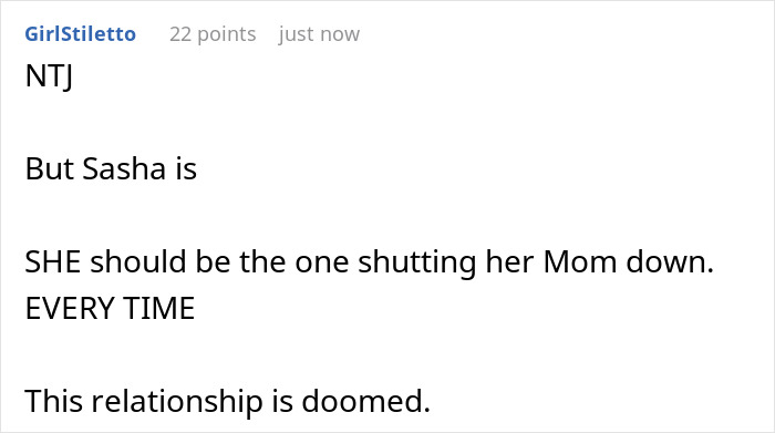 Screenshot of an online comment discussing an extremely religious lady trying to convert her daughter's unreligious boyfriend.