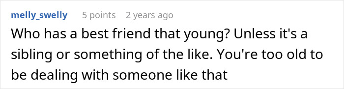 Comment about dealing with a lying boyfriend who went on a trip with a female friend, questioning age and friendship dynamics.