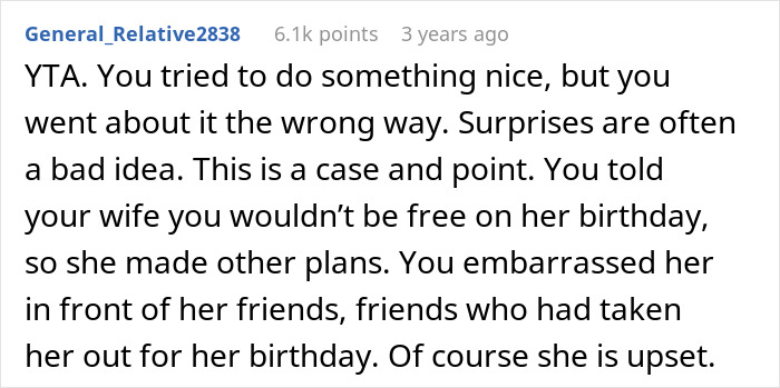 Man Plans The Worst Birthday Surprise Ever, Frustrated Wife Chooses To Sleep On The Couch For It