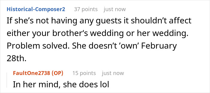 Text conversation about a wedding date dispute causing a family war between cousins booking the same date. Text conversation about a wedding date dispute causing a family war between cousins booking the same date.