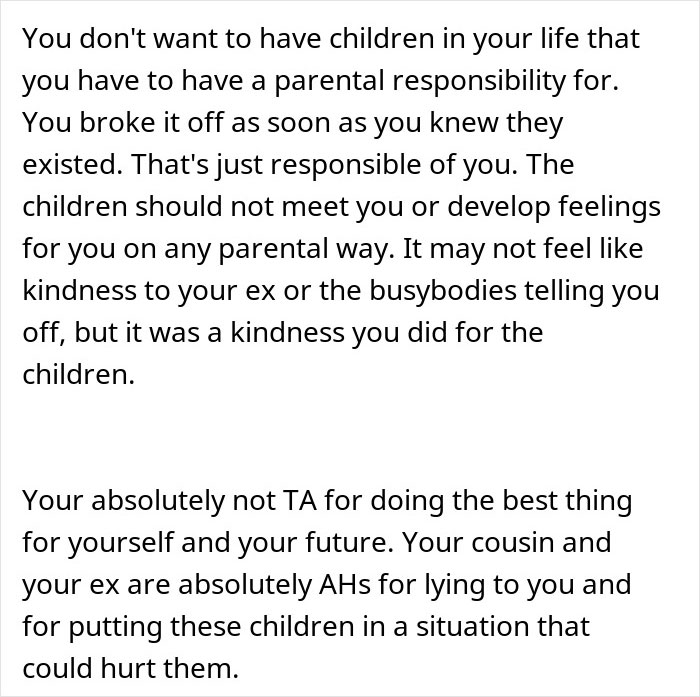 Text about a man questioning if he was wrong for dumping his girlfriend because she has kids and parental responsibility. Text about a man questioning if he was wrong for dumping his girlfriend because she has kids and parental responsibility.