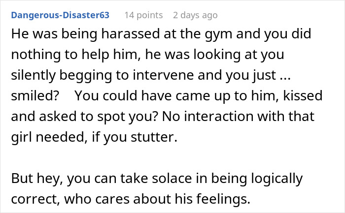 Reddit comment venting about husband leaving due to trust and lack of jealousy in relationship.