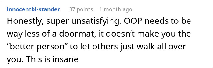 Comment discussing frustration about neighbors secretly using family&rsquo;s backyard despite complaints about it.