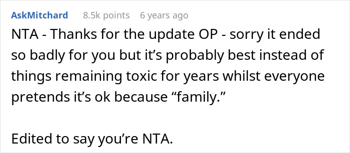 Screenshot of a user comment discussing a guy furious after family refuses to include him in girl days, highlighting immaturity.