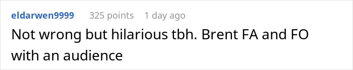 Comment on Reddit discussing a man stealing colleague&rsquo;s extra-spicy lunch and blaming her for his fiery mouth regret.