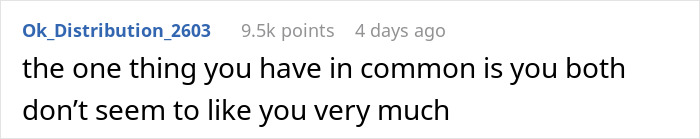 Screenshot of an online comment discussing a husband getting mad at wife&rsquo;s reaction to his weird behavior at dinner.