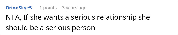 Screenshot of a woman&rsquo;s comment about serious relationships backfiring in an online discussion thread.
