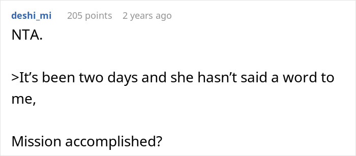 Screenshot of a forum comment discussing a lady insulting her SIL&rsquo;s hubby and reacting to partner&rsquo;s indiscretions.