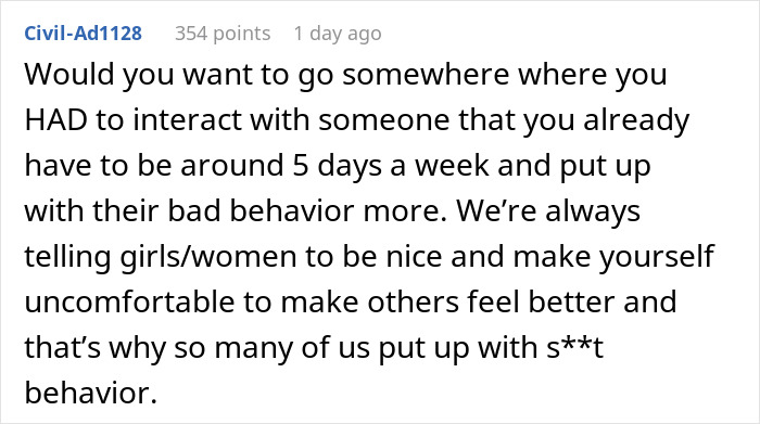 Reddit comment about pressuring girls to tolerate bad behavior, parent wonders if daughter should attend the birthday Reddit comment about pressuring girls to tolerate bad behavior, parent wonders if daughter should attend the birthday