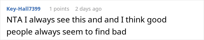 Screenshot of an online comment discussing relationships involving an unemployed woman and a jobless man.