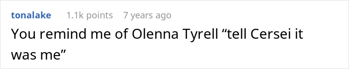 Screenshot of a Reddit comment comparing a clever move to MIL playing the long game in a family conflict.