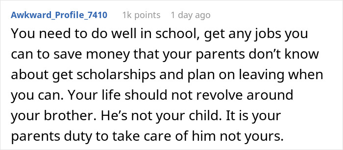 Woman feeling trapped caring for autistic brother, struggling to balance love and school responsibilities in a difficult situation.