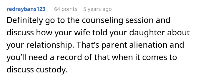 Comment on parenting and custody issues regarding wife making husband agree to open marriage to reconnect with ex.