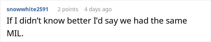 Screenshot of a Reddit comment discussing a MIL running to the priest after son-in-law&rsquo;s revenge working hilariously well.