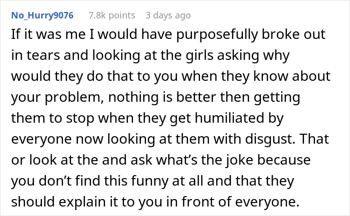 Screenshot of a viral online comment discussing stepdaughters&rsquo; gift pushing woman to her limits and family conversation.