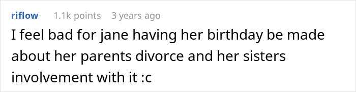 Text post on social media about dad feeling guilty for distancing himself from daughter during a messy divorce.