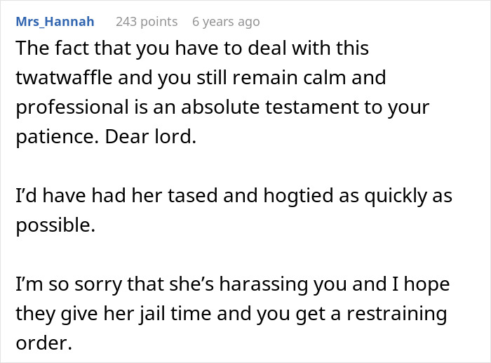 Comment expressing support for a police officer dealing with family drama and violent behavior from his own MIL. Comment expressing support for a police officer dealing with family drama and violent behavior from his own MIL.