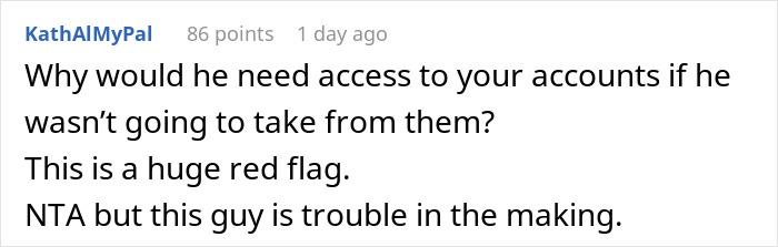 Guy Hints He Won&rsquo;t Propose Until GF Hands Over Her Bank Password, Gets Icy When She Says &ldquo;No Way&rdquo;