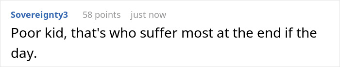 Comment on social media platform discussing a mom ghosting friend for hours after asking to babysit for 20 minutes.