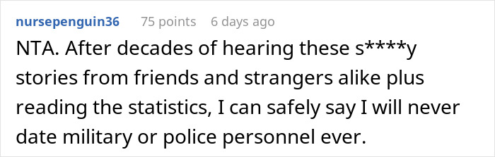 Comment on Reddit thread discussing financial issues and divorce after husband blames stay-at-home mom wife for money problems.